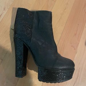Iron fist platform high booties